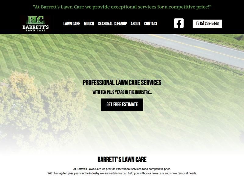 Barrett's Lawn Care website