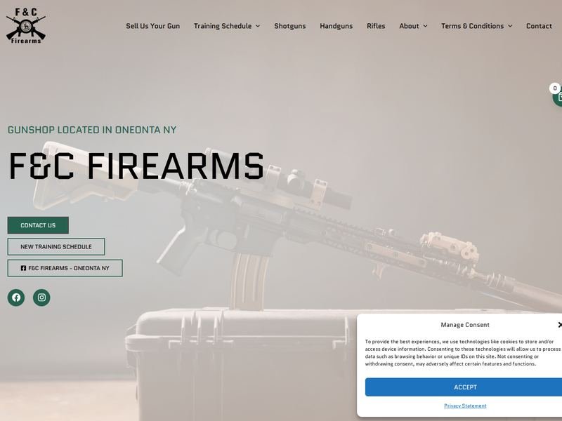 F&C Firearms website design