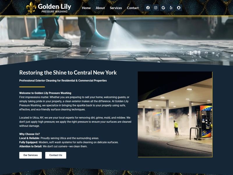 Golden Lily Pressure Washing website