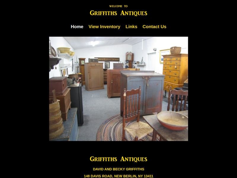 Griffiths Antiques website design