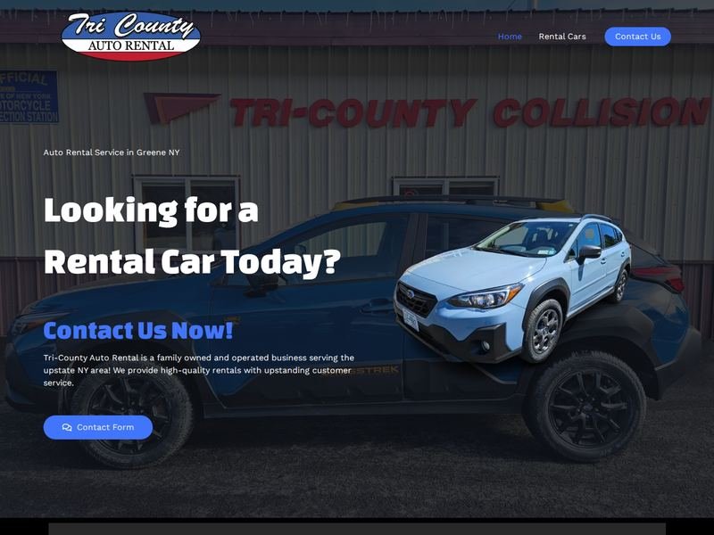 Tri-County Auto Rental website design